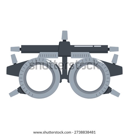 Trial frame helping ophthalmologists and optometrists to determine eyeglass prescription