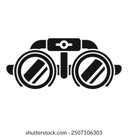Trial frame optometrist tool icon, simple style, isolated on white background