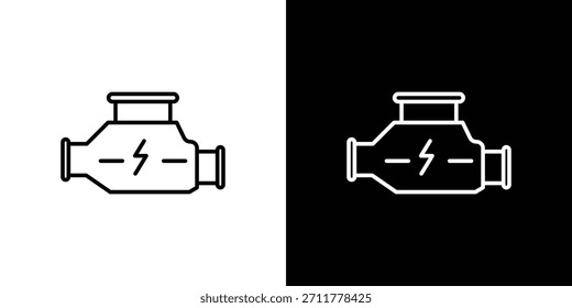 Umriss des Prüfhammersymbols. Vektorisoliertes Piktogramm für das Web