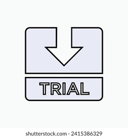 Trial Icon. Test, Try Symbol. 