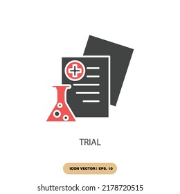 trial icons  symbol vector elements for infographic web