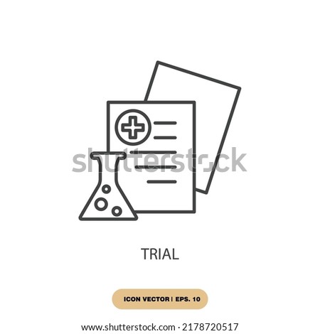 trial icons  symbol vector elements for infographic web