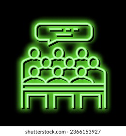 trial jury neon light sign vector. trial jury illustration