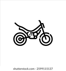 Trial Motorcycle outline style icon. motorcycle line style illustration.