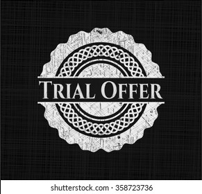 Emblema de pizarra para oferta de prueba