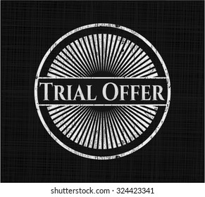 Testangebot mit Chalkboard-Textur