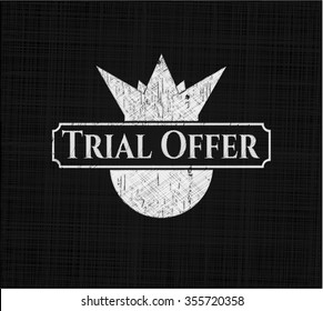 Testangebot mit Chalkboard-Textur
