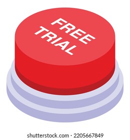 Trial offer icon. Isometric of trial offer vector icon for web design isolated on white background