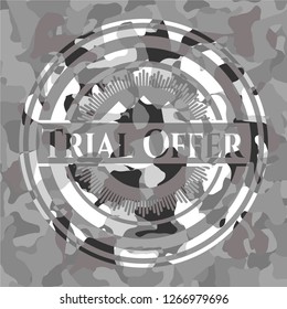 Trial Offer on grey camo pattern