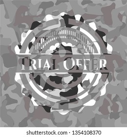 Trial Offer on grey camo pattern
