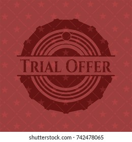 Trial Offer retro style red emblem