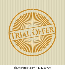 Trial Offer rubber grunge texture stamp