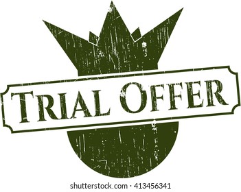 Trial Offer rubber seal with grunge texture
