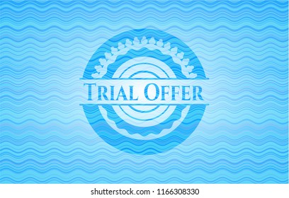 Trial Offer water style emblem.