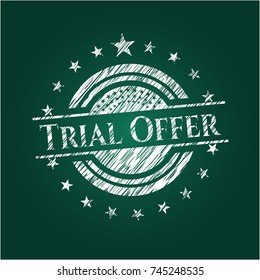 Trial Offer written with chalkboard texture