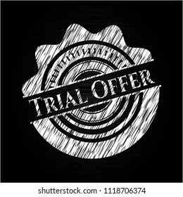 Trial Offer written on a blackboard