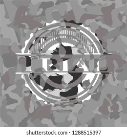Trial on grey camouflage pattern