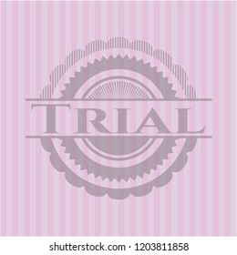 Trial pink emblem. Vintage.