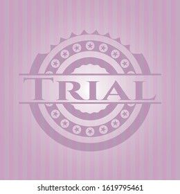 Trial pink emblem. Vintage. Vector Illustration. Detailed.