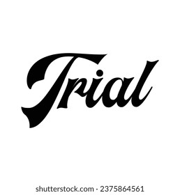 trial text on white background.