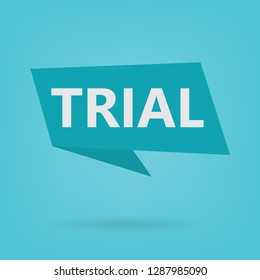 trial word on a sticker- vector illustration