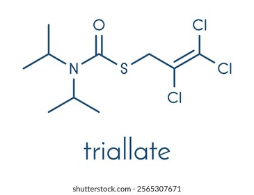 Triallate herbicide molecule. Skeletal formula.