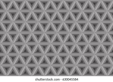 Triangl seamless pattern. Greyscale. Industrial texture, vector.