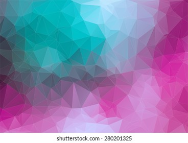 Triangle 2D geometric colorful background for web