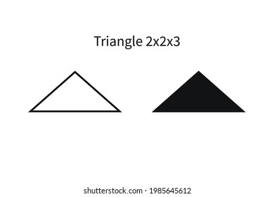 Triangle 2x2x3 vector illustration isolated