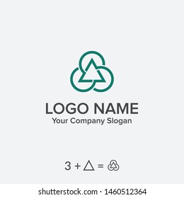 Triangle 3 Logo Vector Template