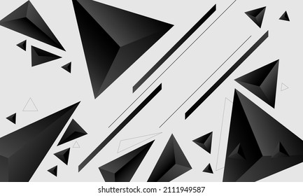 fondo monocromo abstracto triangular 3d