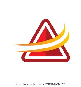 logotipo simple de negocios triangular 3D