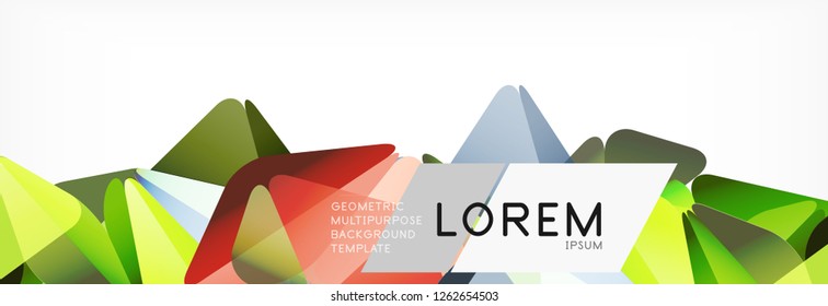 Triangle 3d polygonal art style. Future geometric design. Vector geometry futuristic decoration.