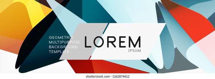 Triangle 3d polygonal art style. Future geometric design. Vector geometry futuristic decoration.