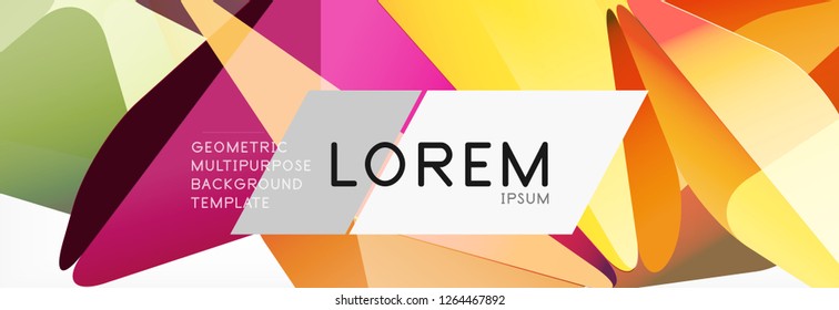 Triangle 3d polygonal art style. Future geometric design. Vector geometry futuristic decoration.
