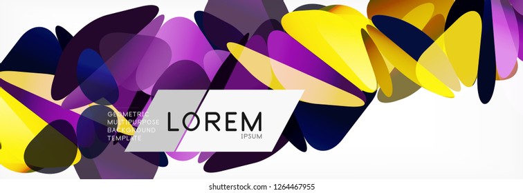 Triangle 3d polygonal art style. Future geometric design. Vector geometry futuristic decoration.
