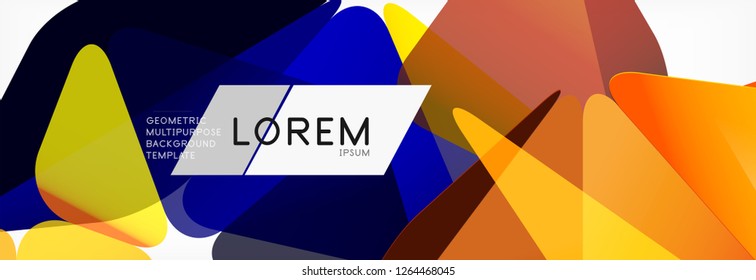Triangle 3d polygonal art style. Future geometric design. Vector geometry futuristic decoration.