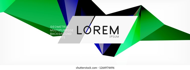 Dreieck 3D-Kunststil. Zukünftiges geometrisches Design. Vektorgeometrie futuristische Dekoration.