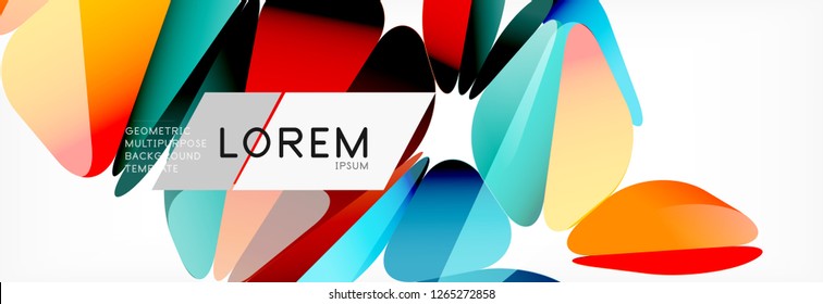 Triangle 3d polygonal art style. Future geometric design. Vector geometry futuristic decoration.