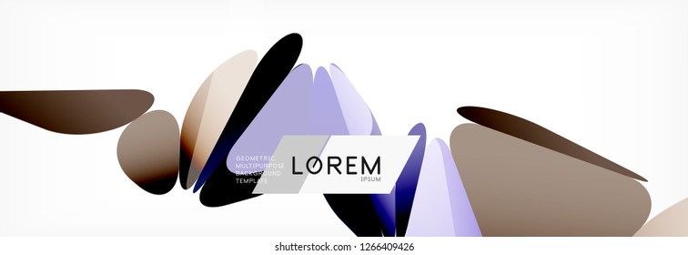 Triangle 3d polygonal art style. Future geometric design. Vector geometry futuristic decoration.
