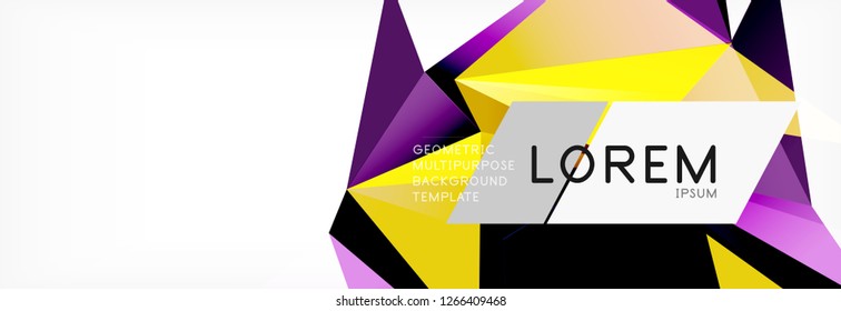 Dreieck 3D-Kunststil. Zukünftiges geometrisches Design. Vektorgeometrie futuristische Dekoration.