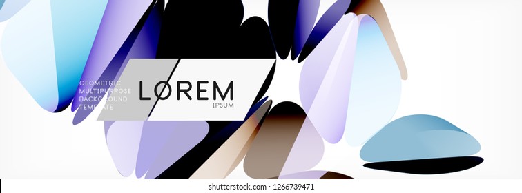 Triangle 3d polygonal art style. Future geometric design. Vector geometry futuristic decoration.