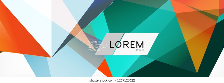 Dreieck 3D-Kunststil. Zukünftiges geometrisches Design. Vektorgeometrie futuristische Dekoration.