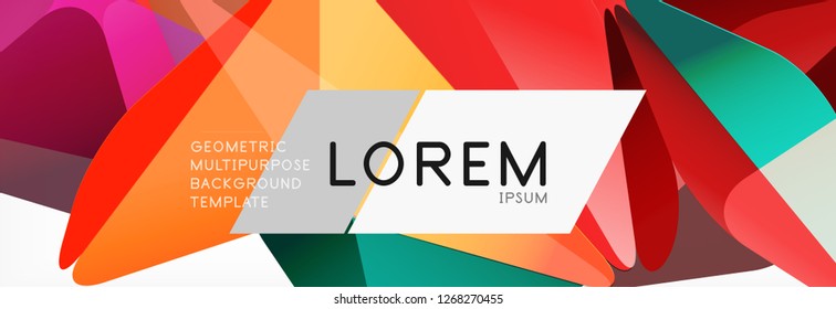 Triangle 3d polygonal art style. Future geometric design. Vector geometry futuristic decoration.