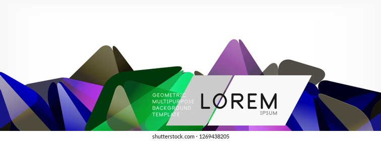 Estilo de arte poligonal triangular 3d. Diseño geométrico futuro. Geometría vectorial, decoración futurista.