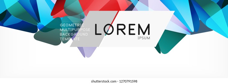 Triangle 3d polygonal art style. Future geometric design. Vector geometry futuristic decoration.