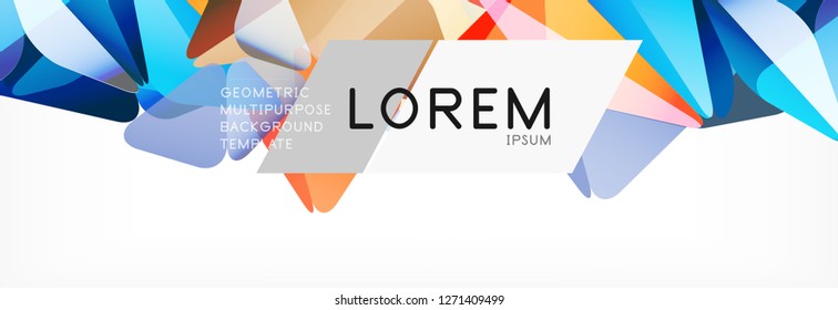 Triangle 3d polygonal art style. Future geometric design. Vector geometry futuristic decoration.