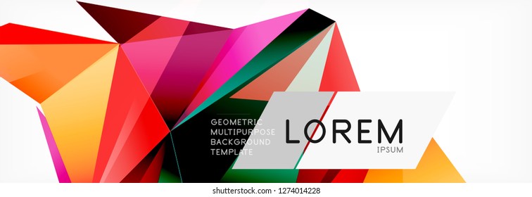 Dreieck 3D-Kunststil. Zukünftiges geometrisches Design. Vektorgeometrie futuristische Dekoration.