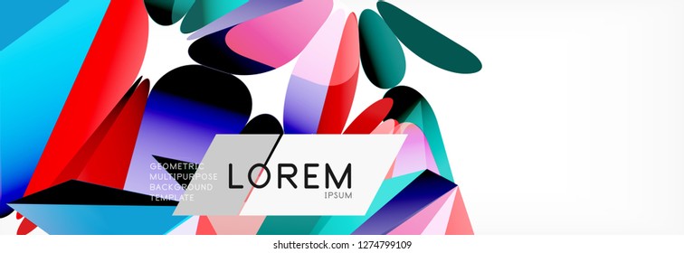 Triangle 3d polygonal art style. Future geometric design. Vector geometry futuristic decoration.