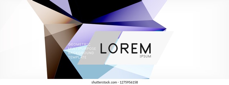 Dreieck 3D-Kunststil. Zukünftiges geometrisches Design. Vektorgeometrie futuristische Dekoration.